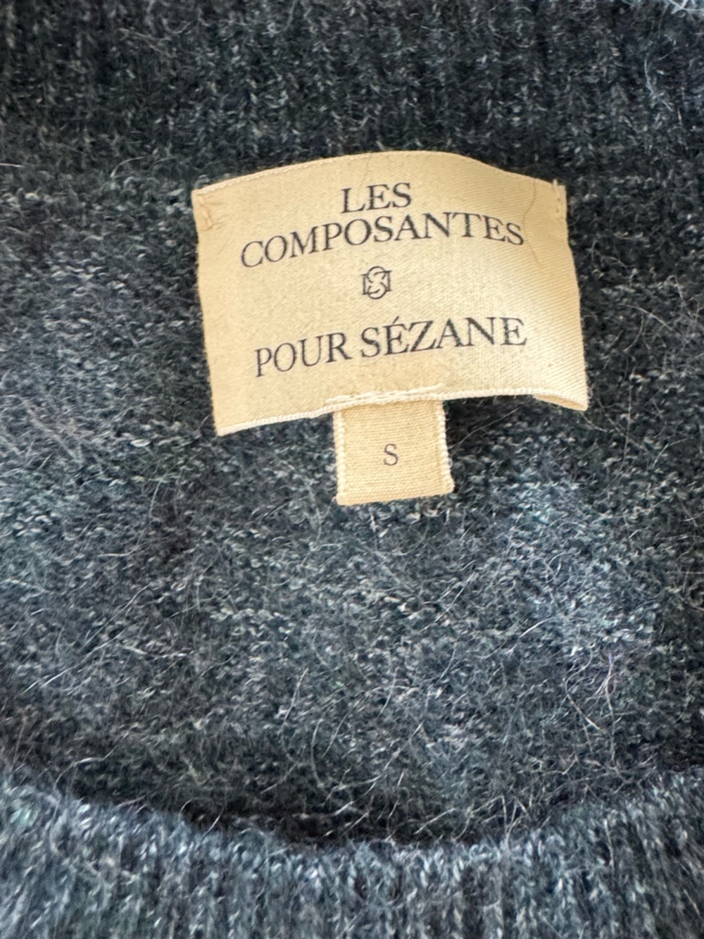LES COMPOSANTES POUR SEZANE Kid Mohair Alpaca Merino Sweater Size Small VGUC - Picture 6 of 8
